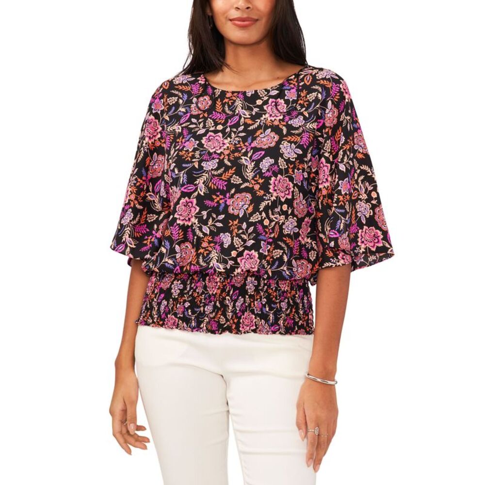 Sam Jess Printed Smocked Waist Top